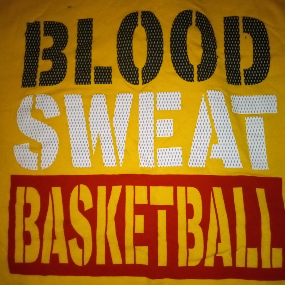 Yellow "Blood Sweat Basketball" Shirt